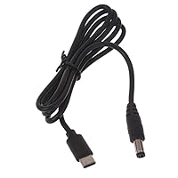 Male Type-C to DC5521 Power Cable Cord USB C to 5.5x2.1mm Male Power Supply Wire Barrels Connector Charger Line 36W Output USB C Charger Wire for Office Room Camping