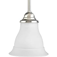 Progress Lighting P5096-09 Traditional One Mini Pendant from Madison Collection in Bronze/Dark Finish Lighting Accessory, 6-1/2-Inch Diameter x 7-Inch Height, Brushed Nickel