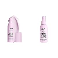 NYX PROFESSIONAL MAKEUP Marshmellow Smoothing Primer, Vegan Face Primer, 10-In-1 Skin Benefits & Marshmellow Matte Setting Spray