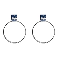 Realeather Crafts Zinc Metal Rings, 7-Inch, 3/pkg, White, 2 Pack