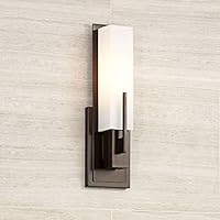 Possini Euro Design Midtown Modern Wall Light Sconce Bronze Hardwired 4 1/2