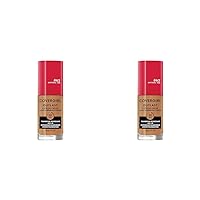 Outlast Extreme Wear 3-in-1 Full Coverage Liquid Foundation, SPF 18 Sunscreen, Natural Tan, 1 Fl. Oz. (Pack of 2)
