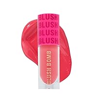 Revolution Beauty, Blush Bomb Cream Blusher, Lightweight Makeup & Creamy Formula for a Dewy Finish, Enriched with Vitamin E, Savage Coral, 0.15 Fl. Oz.