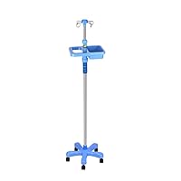 Movable Trolleys, Household Serving Cart Deluxe Drip Stand Infusion Holder, 5 Universal Wheels, 4 Hooks, Abs Base, Height Adjustable/Style-2/110Cmx210Cm