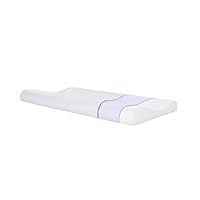 SUQ I OME Slim Sleeper-Thin Memory Foam Pillow for Sleeping,Contour Thin & Low Cervical Profile,for Neck Pain,Stomacher, Back and Side Sleeper(23.6x13.7x2.4/1.9 inch,White Soft)