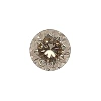 GIA Certified Natural Light Brown (1pc) Loose Diamond - 0.48 Cts - 4.76-4.85x3.21 mm SI1 Clarity Round Brilliant