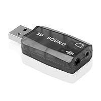 USB Adapter HFR8103 Chipset USB to 3.5mm Microphone Channel Direct 3D StereoSound Card Cd