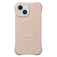 CASETiFY Ripple iPhone 15 Case [ 2X Military Grade Drop Tested/Wave Textured/Compatible with Magsafe ] - Oat