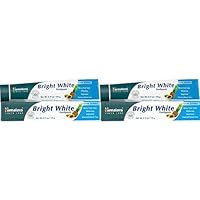 Himalaya Bright White Toothpaste, Fluoride Free to Reduce Plaque & Whiten Teeth, 6.17 oz (Pack of 2)