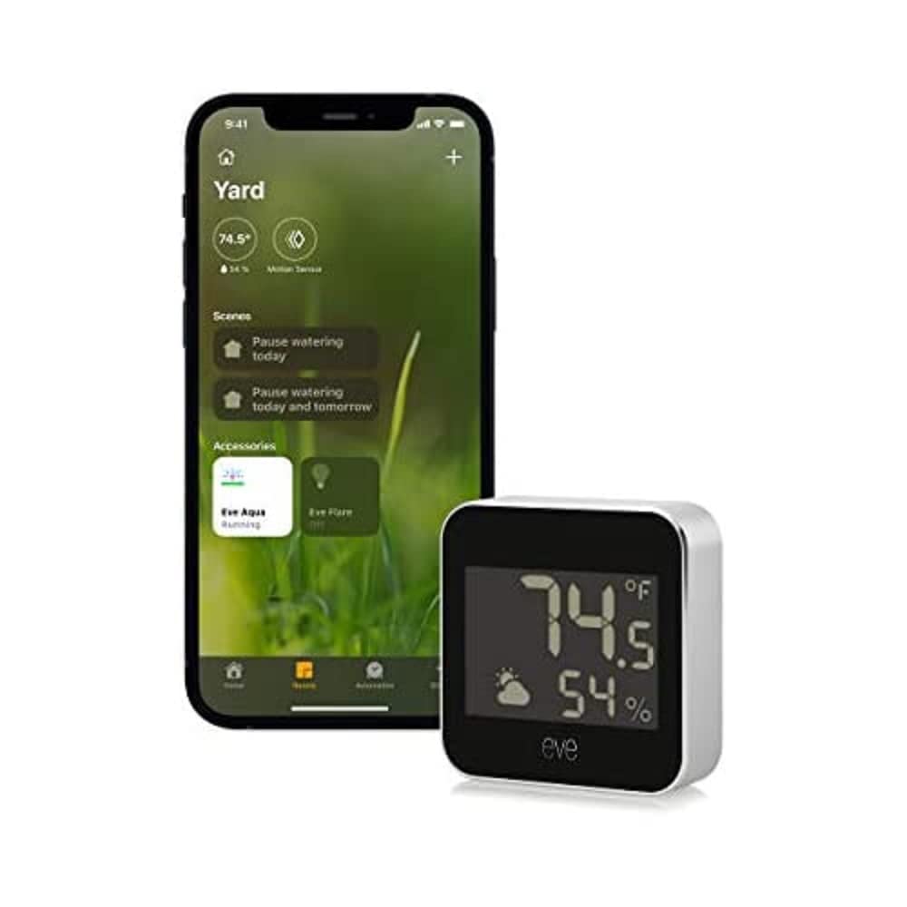 Eve Weather - Apple HomeKit Smart Home, Connected Outdoor Weather Station for Tracking Temperature, Humidity, & Barometric Pressure, Precision Sensors, Wireless, Bluetooth & Thread