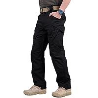 Men Tactical Pants, Military Rip-Stop Army Combat Trousers, Cotton Multi-Pockets Casual Cargo Work Hunt Pants