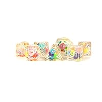 FanRoll by Metallic Dice Games 16mm Resin Poly DND Dice Set: Critical Loops, Role Playing Game Dice for Dungeons and Dragons