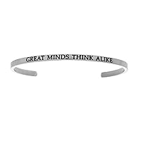 Intuitions Stainless Steel great Minds Think Alike Cuff Bangle
