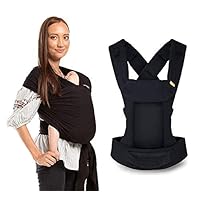 Beco Baby Carrier Boba Wrap & Organic Beco Gemini Black Baby Carrier Bundle