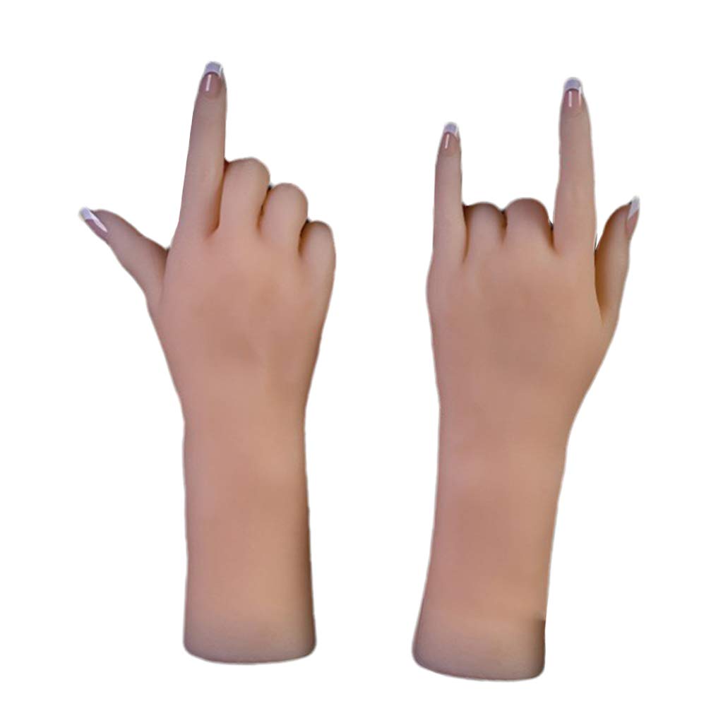 1 Pair Silicone Female Hands For Gloves Display Practice