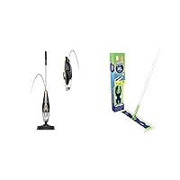 EUREKA Blaze Stick Vacuum Cleaner, Powerful Suction 3-in-1 Small Handheld Vac, Dark Black & Swiffer Sweeper 2-in-1 Dry + Wet XL Multi Surface Floor Cleaner, Sweeping and Mopping Starter Kit