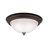 Kichler 8116NI Flush Mount Round Glass Ceiling Lighting, Brushed Nickel 3-Light (16