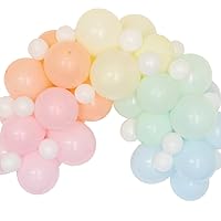 Talking Tables Pastel Balloon Arch Kit - 60pcs | Entrance Decoration or Photo Wall Backdrop For Birthday, Baby Shower, Bridal Shower, Bachelorette Party, Wedding
