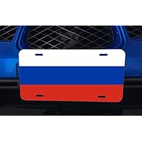 Russian Flag Aluminum License Plate for Car Truck Vehicles