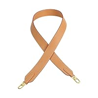 43.3 in Vachetta Leather Bag Strap Crossbody Detachable Replacement Purse Straps for Handbags 1.6 in Width Gold Clasp