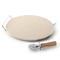 Tan Pizza Stone Set, 13 inch diameter