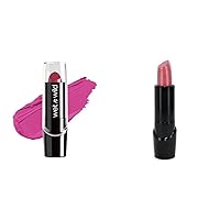 Silk Finish Lipstick Hydrating Lip Color Rich Buildable Color Fuchsia with Blue Pearl and Dark Pink Frost