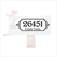 Mailbox Vinyl Decal Sticker Personalized with Address by Wall Decor Plus More