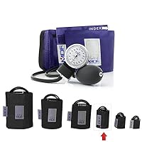MDF® Calibra Aneroid Premium Professional Sphygmomanometer + MDF® Latex-Free Pediatric Replacement Blood Pressure Monitor Cuff - Double Tube