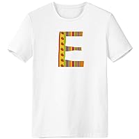 E Alphabet Strawberry Fruit Cute Pattern T-Shirt Workwear Pocket Short Sleeve Sport Clothing