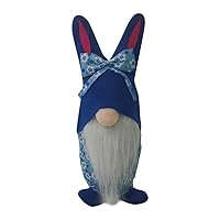 Easter Bunny Decorations,Long-Legged Sitting Dolls,Faceless Dwarf Doll Gifts,Household Ornaments,Home Decorations.(Easter Blue Short-Legged Faceless Doll)