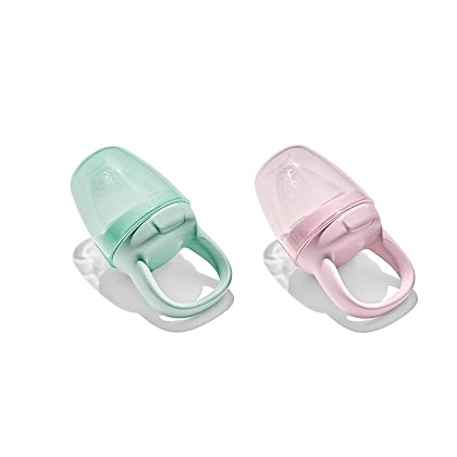 OXO Tot Silicone Self-Feeder 2 Pack - Opal and Blossom