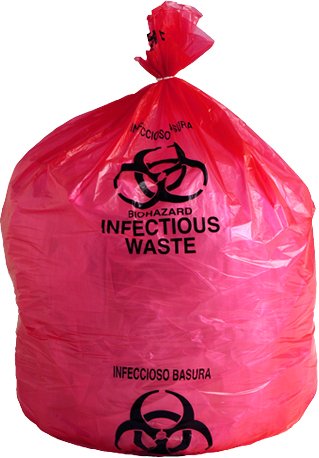 (70) 33 Gallon Red Infectious Waste Bag/Biohazard 1.5 Mil Thick 31" x 43" 70 /Case