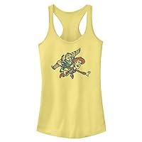 Disney Women's Toy Story Come Fly with Me Junior's Racerback Tank Top