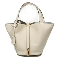 Purses and Handbags for Women Fashion Genuine Leather Soft Bucket Bag Lock Design Satchel Casual Small Shoulder Bags