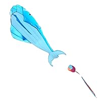 Kites Dolphin Kite 3D Whale Frameless Flying Kite Outdoor Sports Toy for Children Kids Gift Blue