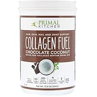 4 set- Primal Kitchen Collagen Peptide Drink Mix, Collagen Fuel, Chocolate Coconut, 13.9 oz (394 g)