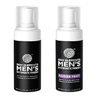 Skin Elements Men's Intimate Wash Combo with Tea Tree Oil & Passion Fruit | pH Balanced Foaming Private Part Cleaner | Prevents Itching, Irritation & Bad Odor | Pack of 2, 4.05 fl. oz. each