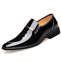 Men's Dress Shoes Oxford Formal Classic Business Shoes Casual Wedding Faux Patent Derby Shoe