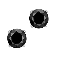 Multi Choice 1.25 Ctw Round Shape Gemstone 925 Sterling Silver Solitaire Office Wear Stud