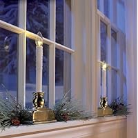 12in Window Candles with Three-Piece LED Lights, 4 pk., Glass