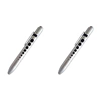 Prestige Medical Soft LED Pupil Gauge Penlight, Silver (Pack of 2)