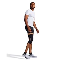 Tommie Copper Core Compression Infrared Knee Sleeve, Unisex, Men & Women, 4D Stretch Infrared Infused, Self-Warming Sleeve for Muscle Support & Stability - Black - Small