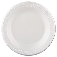 Dart 10PWQR 10.25 in White Laminated Foam Plate (Case of 500)