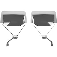 Chrome Hood Mirror Covers Fit for Kenworth T680 Peterbilt 579/587, Passenger Side & Driver(Chrome, A Pair)