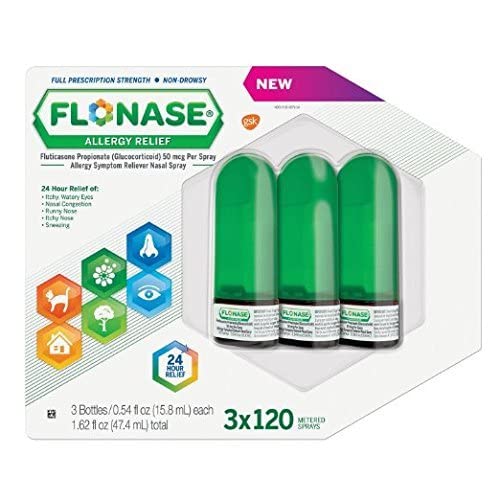 Flonase Complete Allergy Relief Nasal Spray, 24 Hour Non-Drowsy, Value Pack -360 Sprays Total