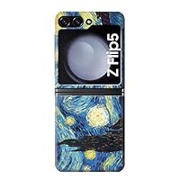 jjphonecase R0213 Vincent Vangogh Starry Nights Case Cover for Samsung Galaxy Z Flip 5