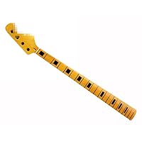 Electric Guitar Neck Blank 21 Fret Gloss Maple Bass guitar neck 34inch Maple Fretboard Rectangle inlay Electric Guitar Neck Replacement