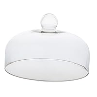 BESTOYARD Glass Plate Cover Cake Cover Dome Food Guard Lid Dish Cover Food Snack Container Cheese Cloche Dome Glass Cake Dome 8.2x 5.5 Inch Cake Stand Cover for Cake Storage Bakeware Dessert