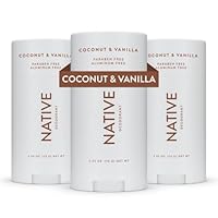 Deodorant Contains Naturally Derived Ingredients, 72 Hour Odor Control | Deodorant for Women and Men, Aluminum Free with Baking Soda, Coconut Oil and Shea Butter | Coconut & Vanilla, 3-Pack