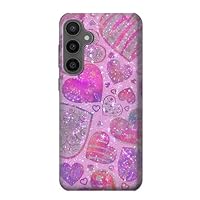 jjphonecase R3710 Pink Love Heart Case Cover for Samsung Galaxy S23 FE